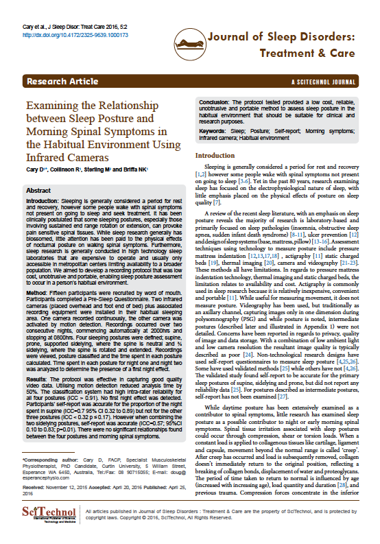 Sleep Posture Recording